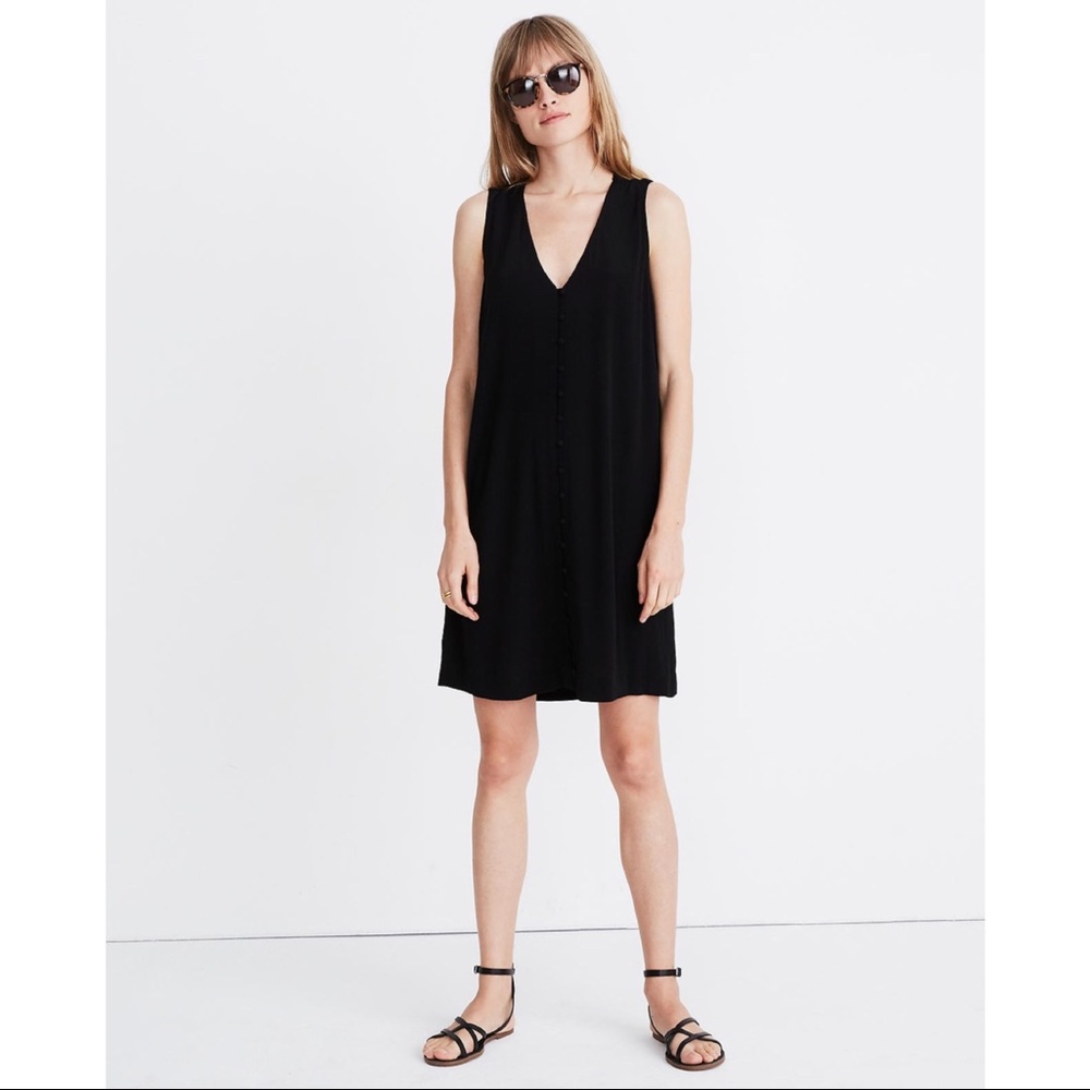 Madewell Heather Button-Front Dress - Picture 1 of 11